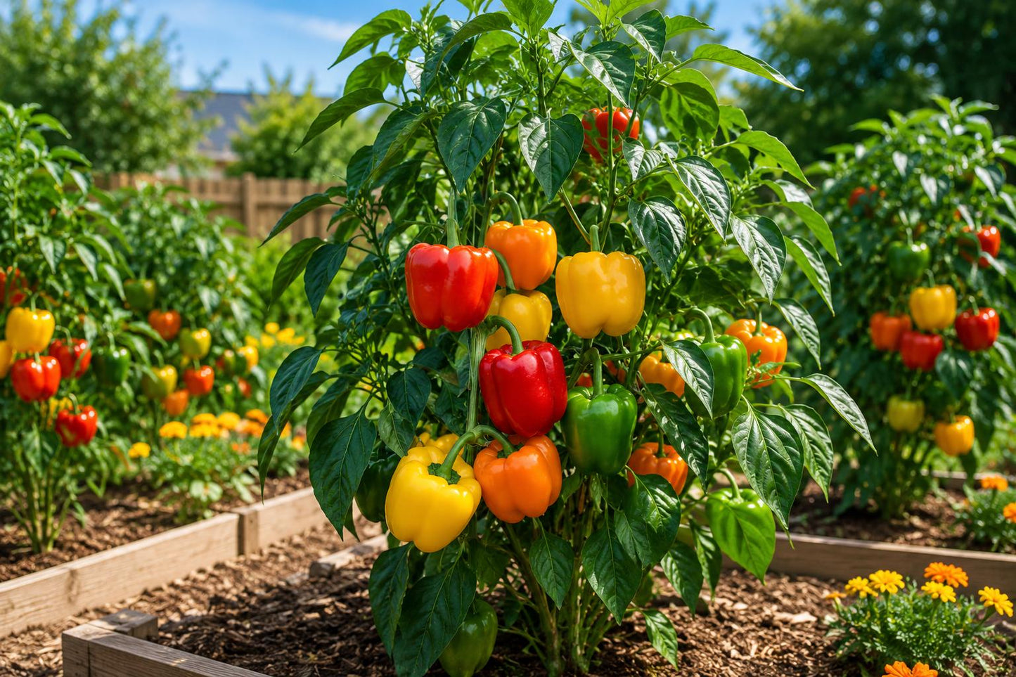 500 Mixed Color Sweet Bell Pepper Seeds – Capsicum annuum – Red, Yellow, Orange, Green, Non-GMO, Heirloom, Garden, Vegetable Seeds
