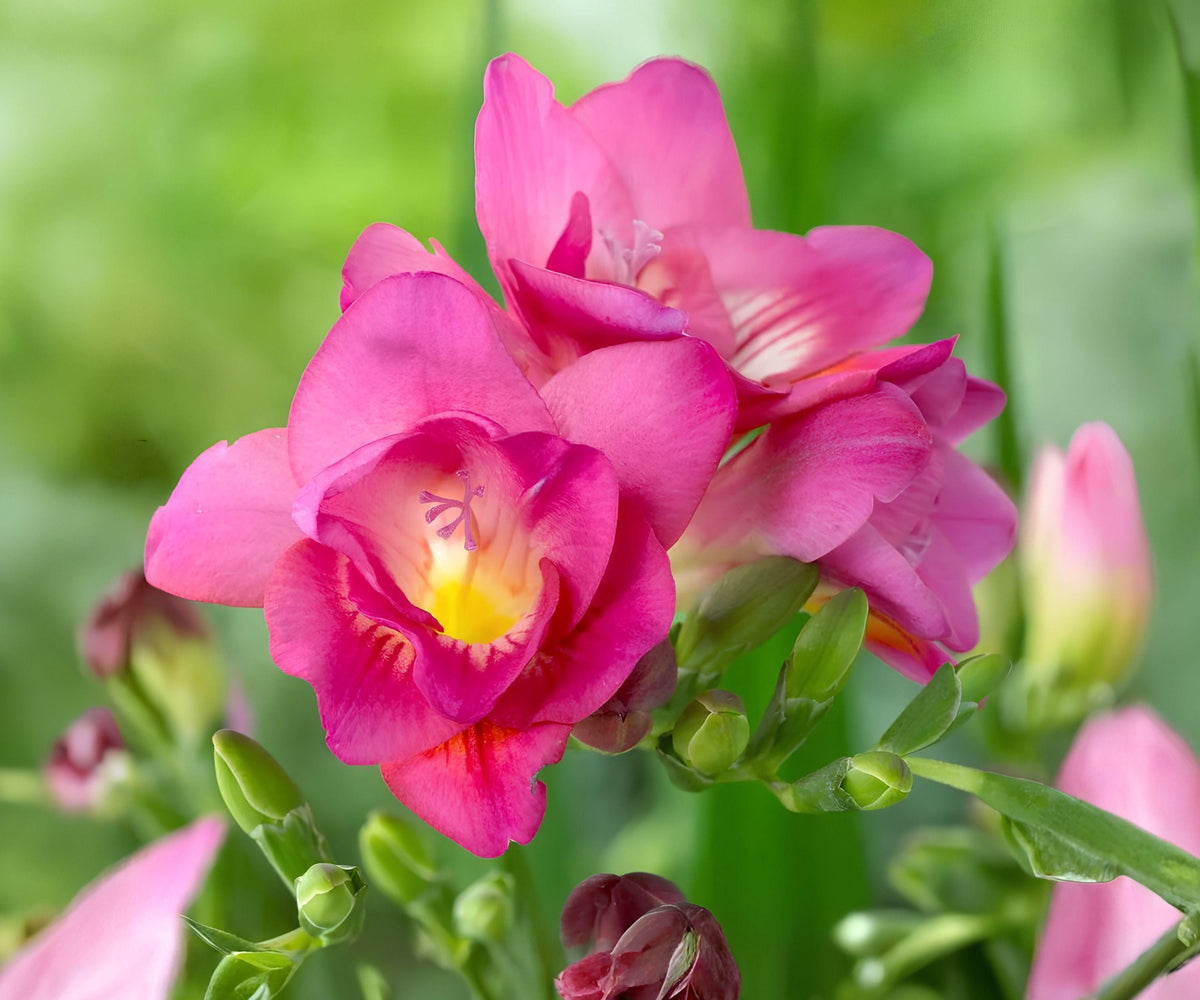 Freesia Double Pink Bulbs – Fragrant Spring Flowering Bulbs for Gardens & Containers (15 Pack)