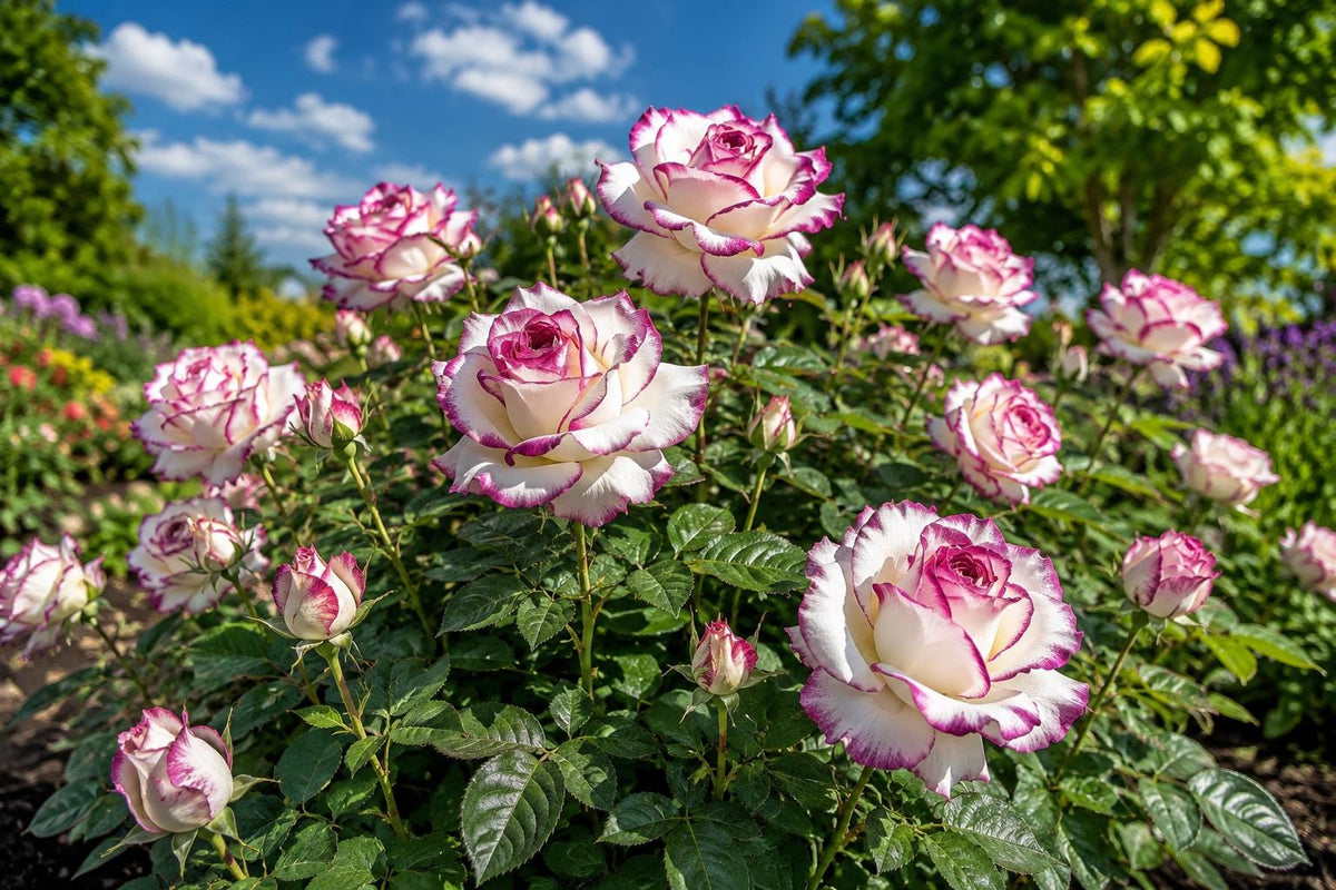 Rose Seeds - 20 Pack - Speckled Purple & White Striped Blooms - Rosa spp. - Garden Flower Seeds