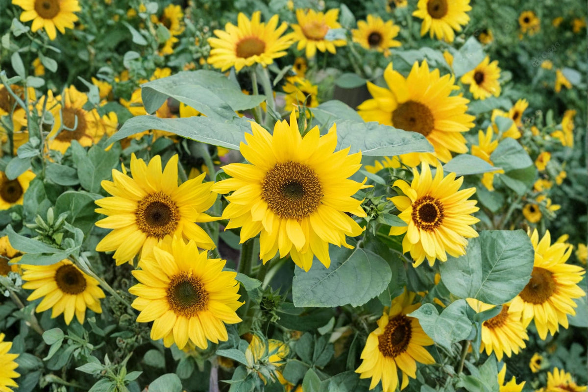 Dwarf Grey Stripe Sunflower Seeds – Helianthus annuus Compact Ornamental Flower for Bird-Friendly Gardens