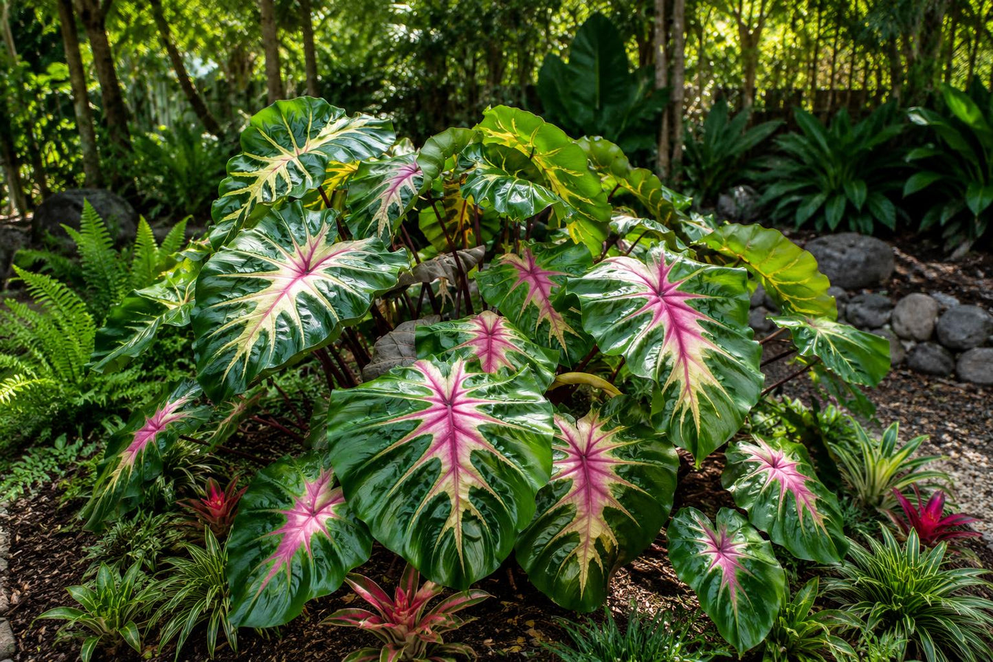 Waikiki Elephant Ear Starter Plant - Colocasia esculenta - Tropical Foliage for Garden & Containers