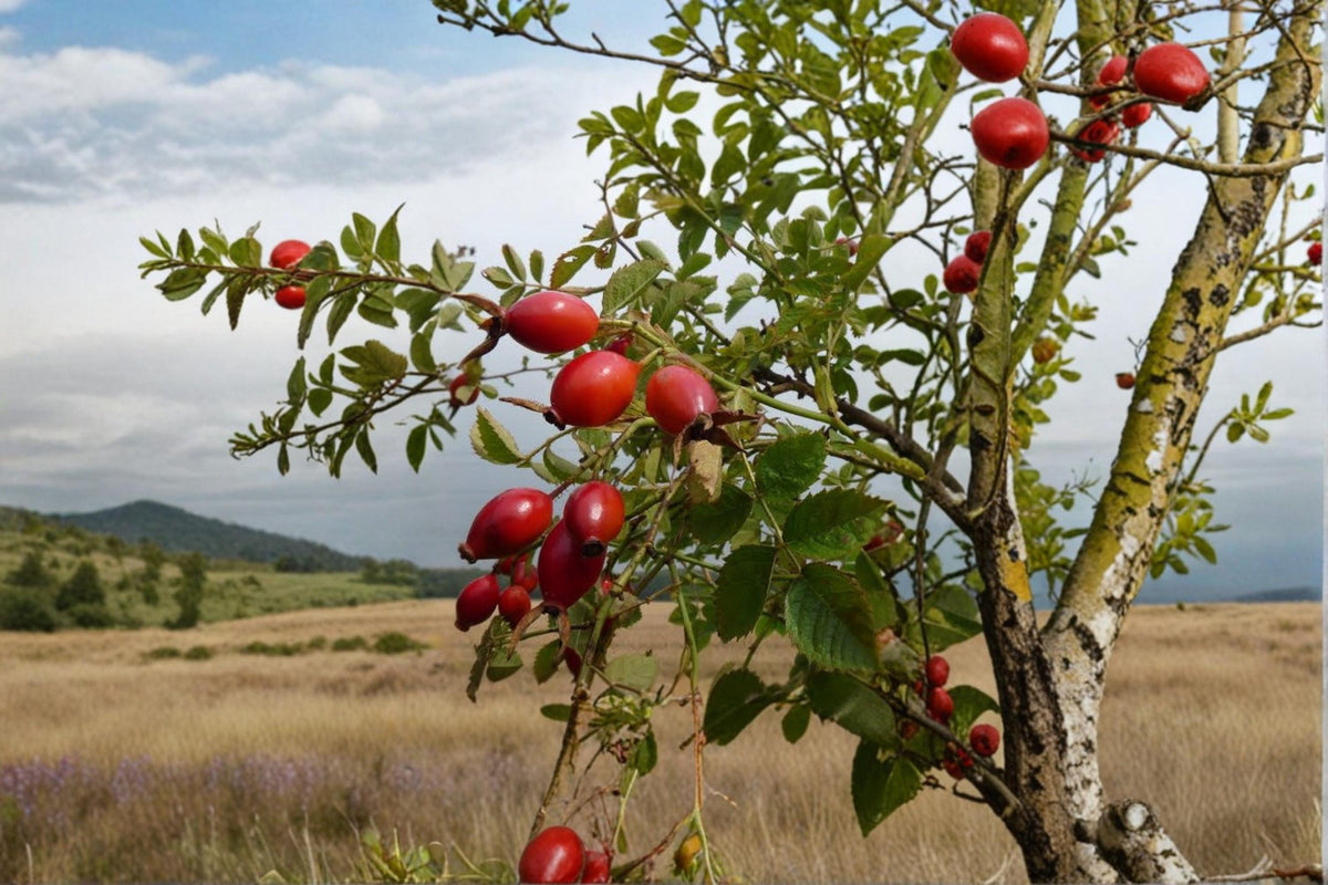 Dog Rose Seeds – Rosa canina Wild Ornamental Shrub for Garden, Pink White Flowers, Red Rose Hips, Hedgerow Planting