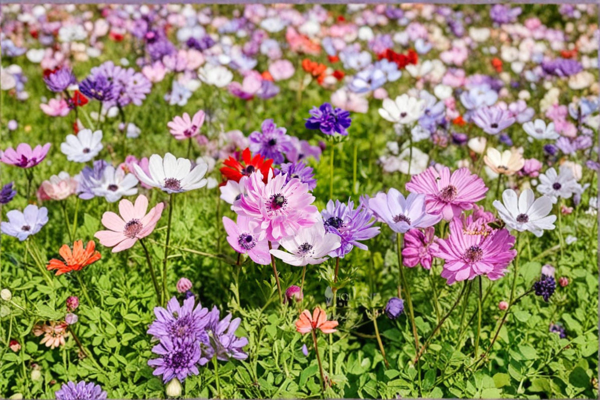 St Brigid Anemone Bulb, Anemone coronaria, Spring Flowering, Ornamental Garden Tuber for Borders & Cut Flowers