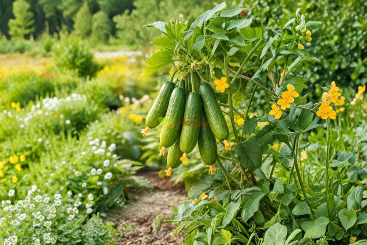 Mini-Me Cucumber Seeds – Compact Cucumis sativus for Container & Small Gardens, Miniature Green Cucumbers, 10+ Seeds