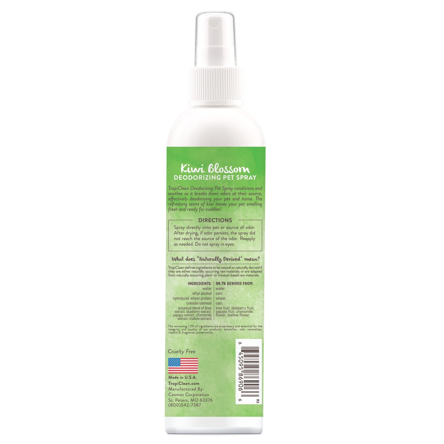 8oz Tropiclean Pet Deodorizer Spray Kiwi Blossom