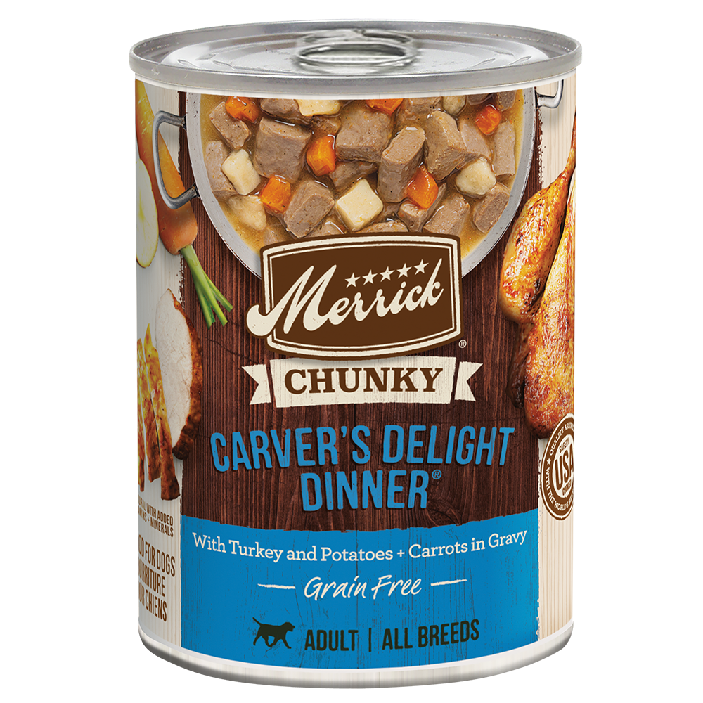 Merrick Chunky Grain Free Adult Carvers Delight Dinner Wet Dog Food (12.7oz)
