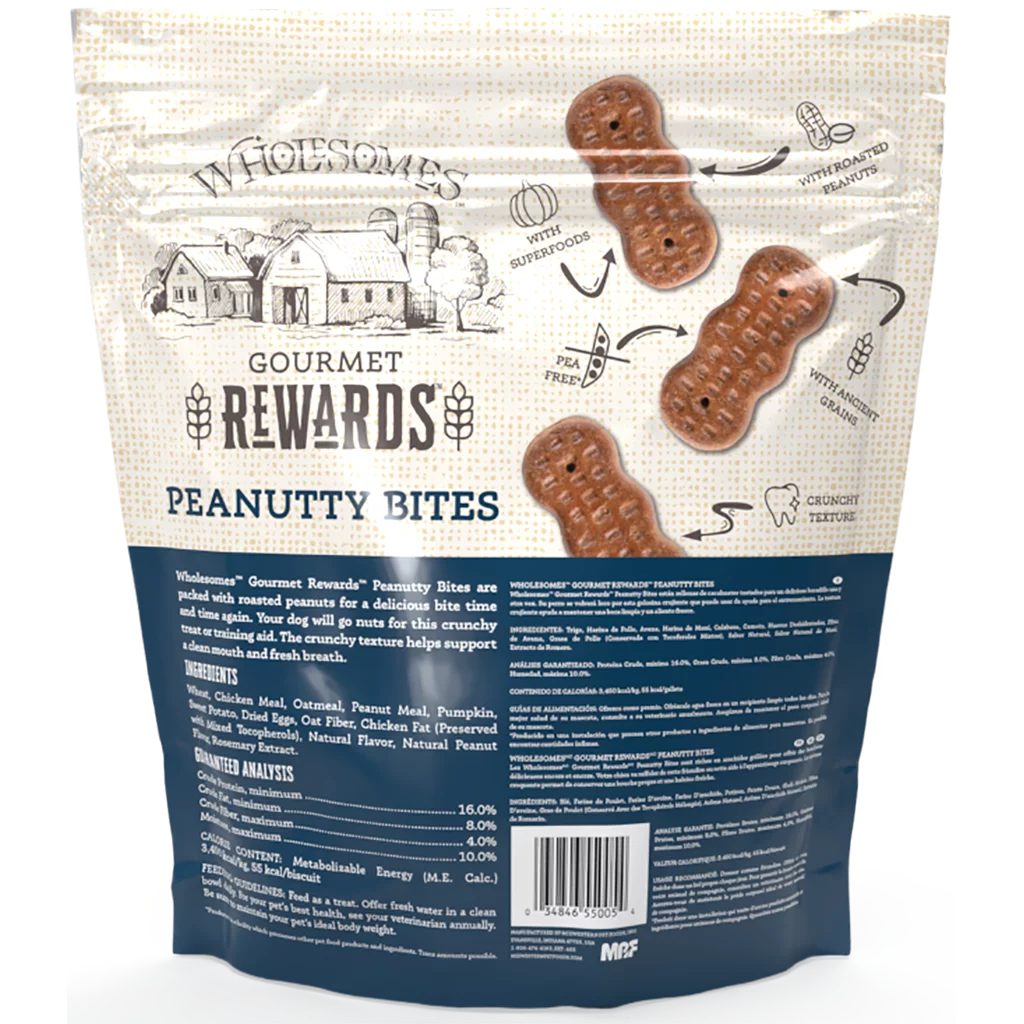 Wholesomes Adult Peanutty Bites Dog Treats (3lb)