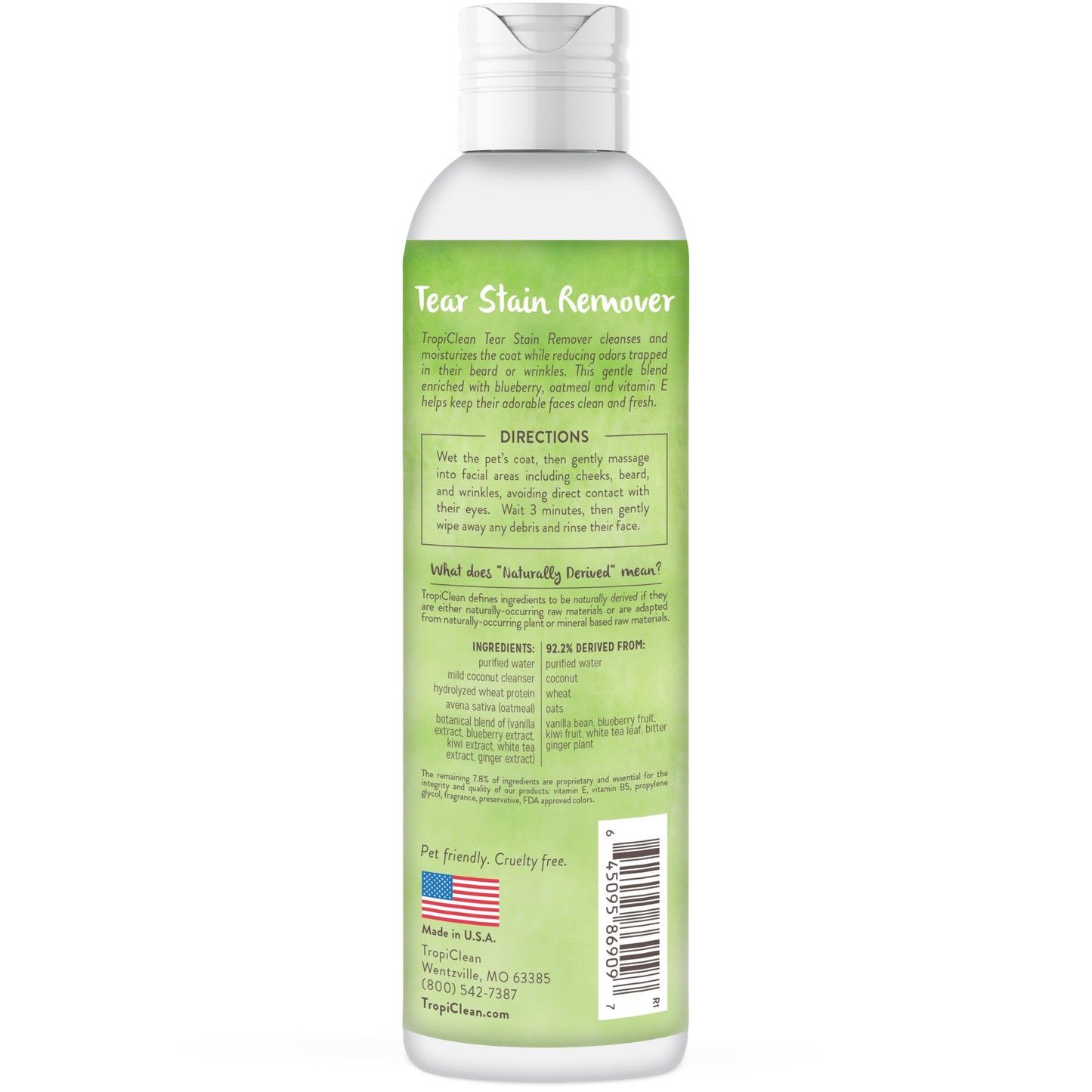 8oz Tropiclean Pet Tear Stain Remover Warm Vanilla