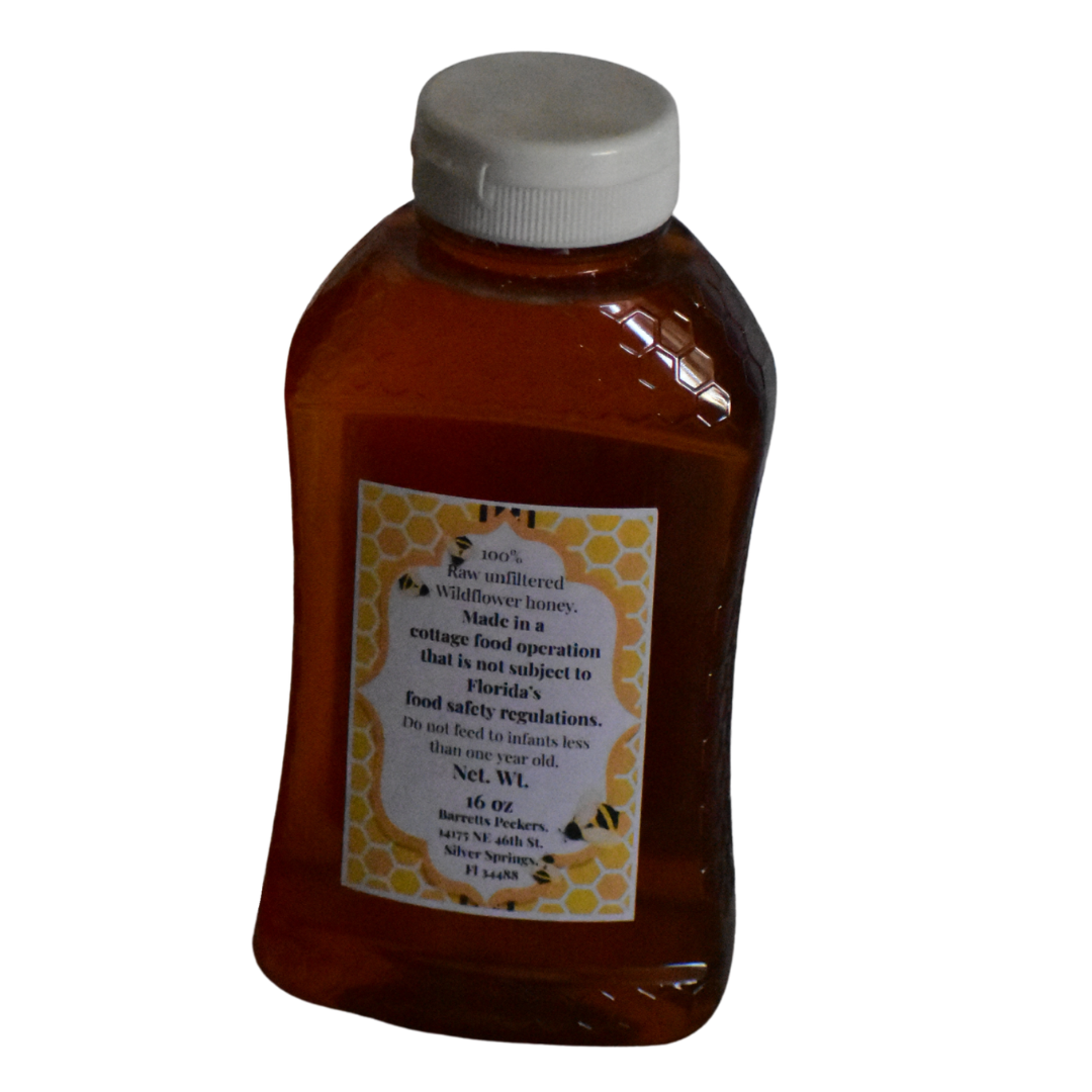 Raw and unfiltered Wildflower Honey from the Ocala National Forest