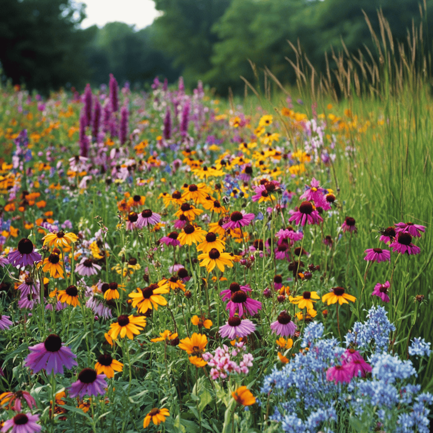 Perennial Wildflower Seed Mix 15 Varieties - 1,000 Heirloom, Non-GMO, Pollinator-Friendly, Low-Maintenance Garden Seeds
