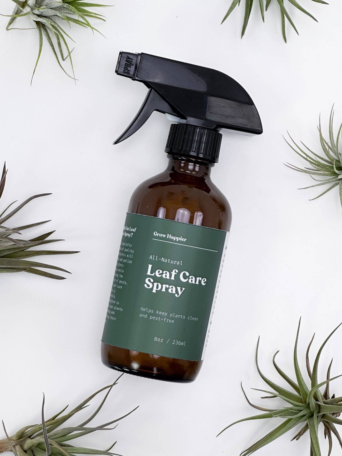 Plant Leaf Care Spray 8oz Natural Pest Deterrent for Indoor & Outdoor Plants, Houseplants, Tropical, Succulents
