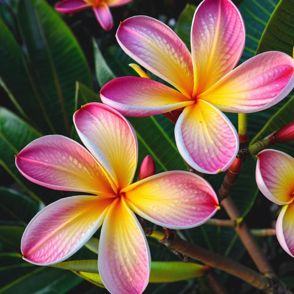 Purple Yellow Plumeria Seeds - 5 Perennial Hawaiian Flower Seeds (Plumeria rubra) for Garden, Container & Indoor Growth