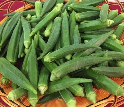 Emerald Okra Seeds - Heirloom Non-GMO Vegetable Seeds for Home Garden, Abelmoschus esculentus, Tender Green Pods, 25+ Seeds
