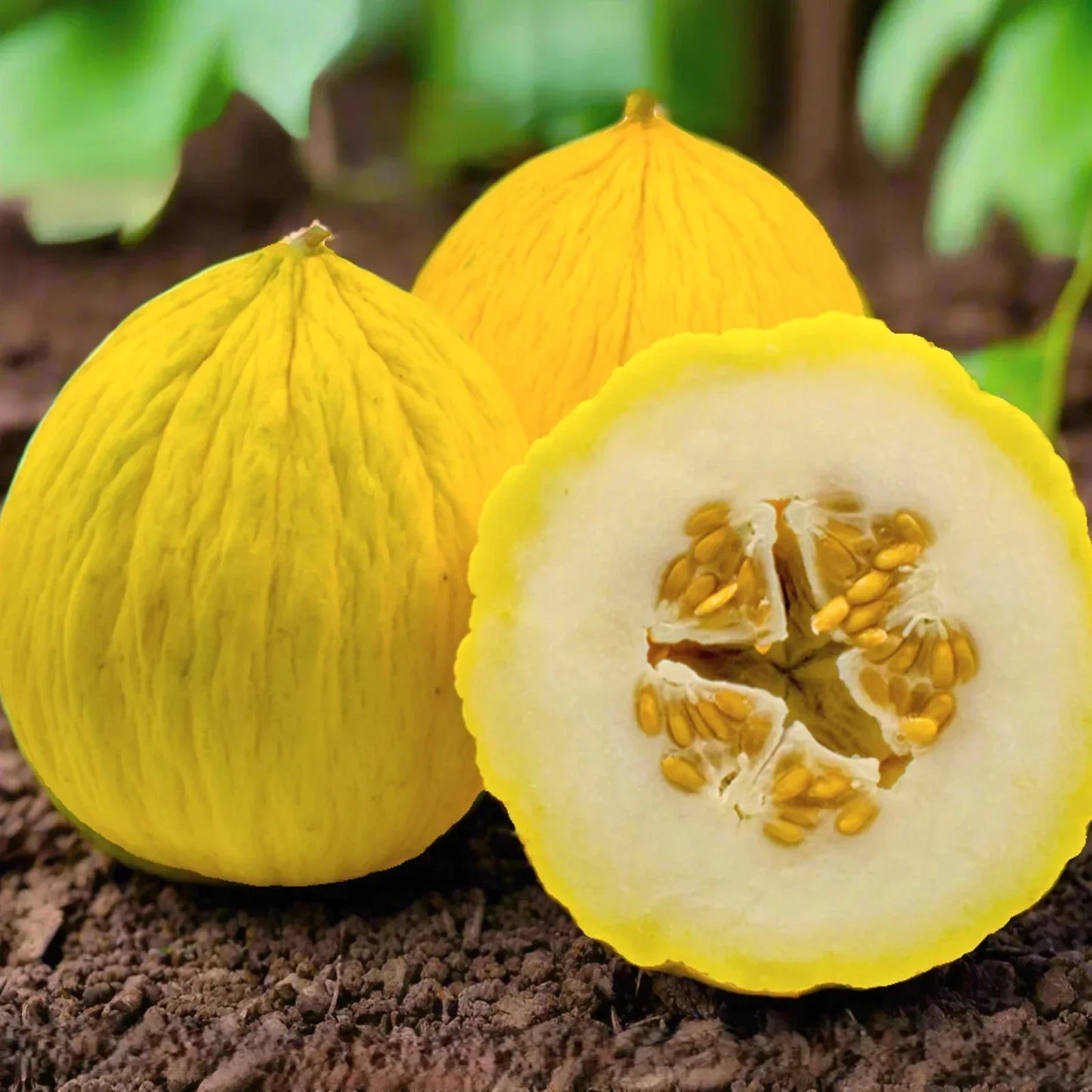 Golden Beauty Casaba Melon Seeds - Heirloom Sweet White Flesh - 2025 Planting - Cucumis melo