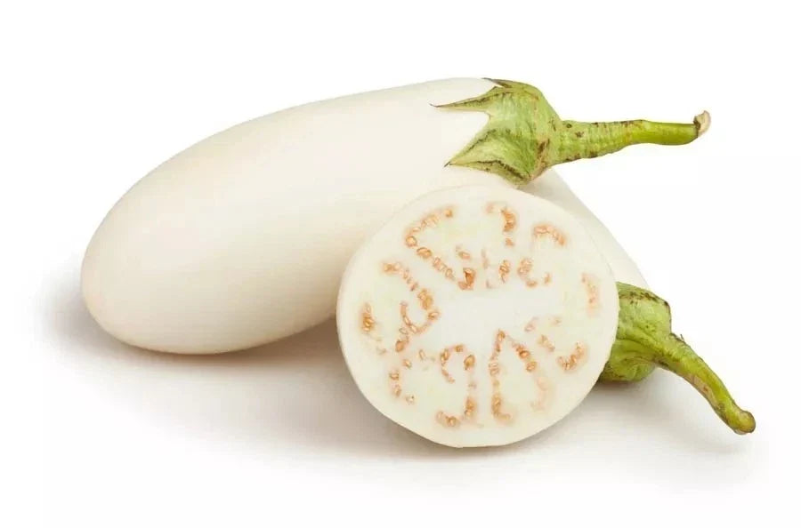 Casper White Eggplant Seeds - Organic, Heirloom, Non-GMO, Solanum melongena, White Vegetable Seeds, Garden or Pot Plant