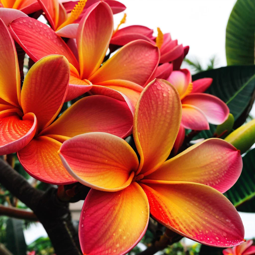 Plumeria Seeds - 5 Pack - Bright Orange Pink Flowers - Hawaiian Perennial (Plumeria spp.)
