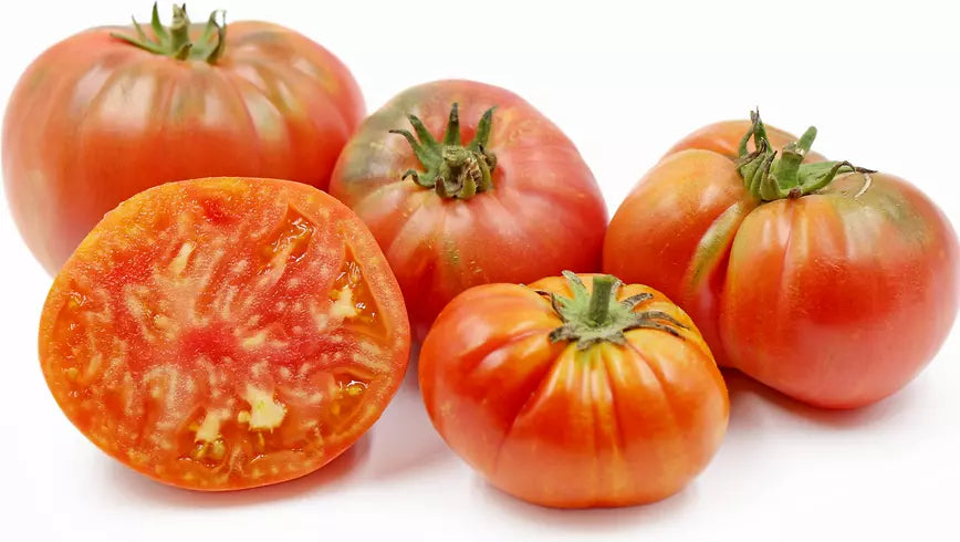 Vintage Wine Striped Tomato Seeds - Heirloom Beefsteak, 30+ Seeds, Large Juicy Tomatoes, Solanum lycopersicum, Non-GMO, Home Garden