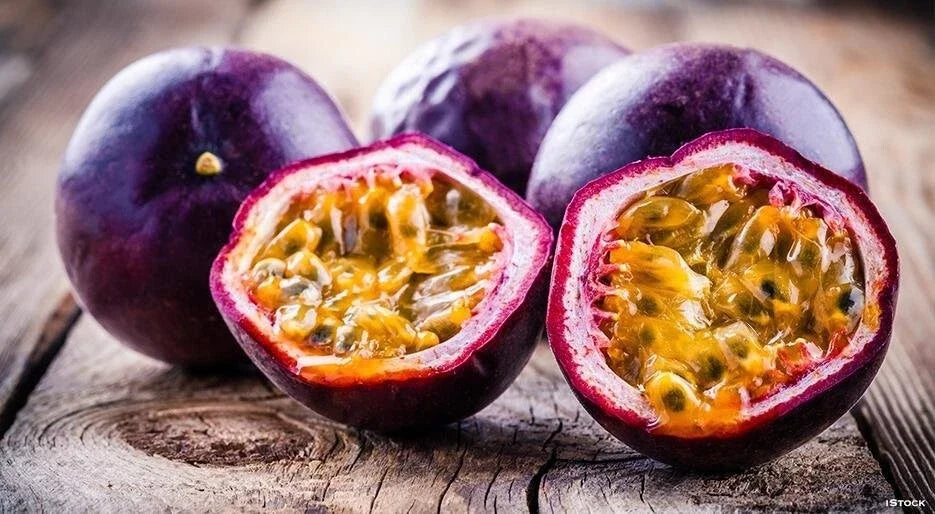 Organic Purple Passion Fruit Seeds - Passiflora Edulis - Climbing Vine for Garden, Trellis, Fences, 40 Seeds, Non-GMO 2024 Harvest