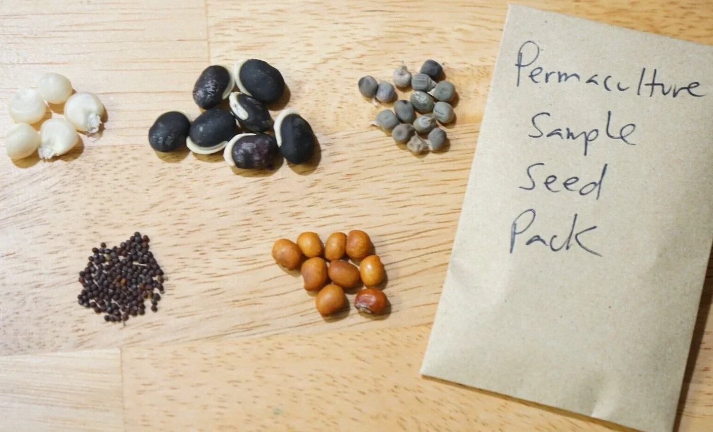 Permaculture Seed Sample Pack - 5 Heirloom Organic Vegetable Seeds for Home Gardening, Biodiversity & Sustainability