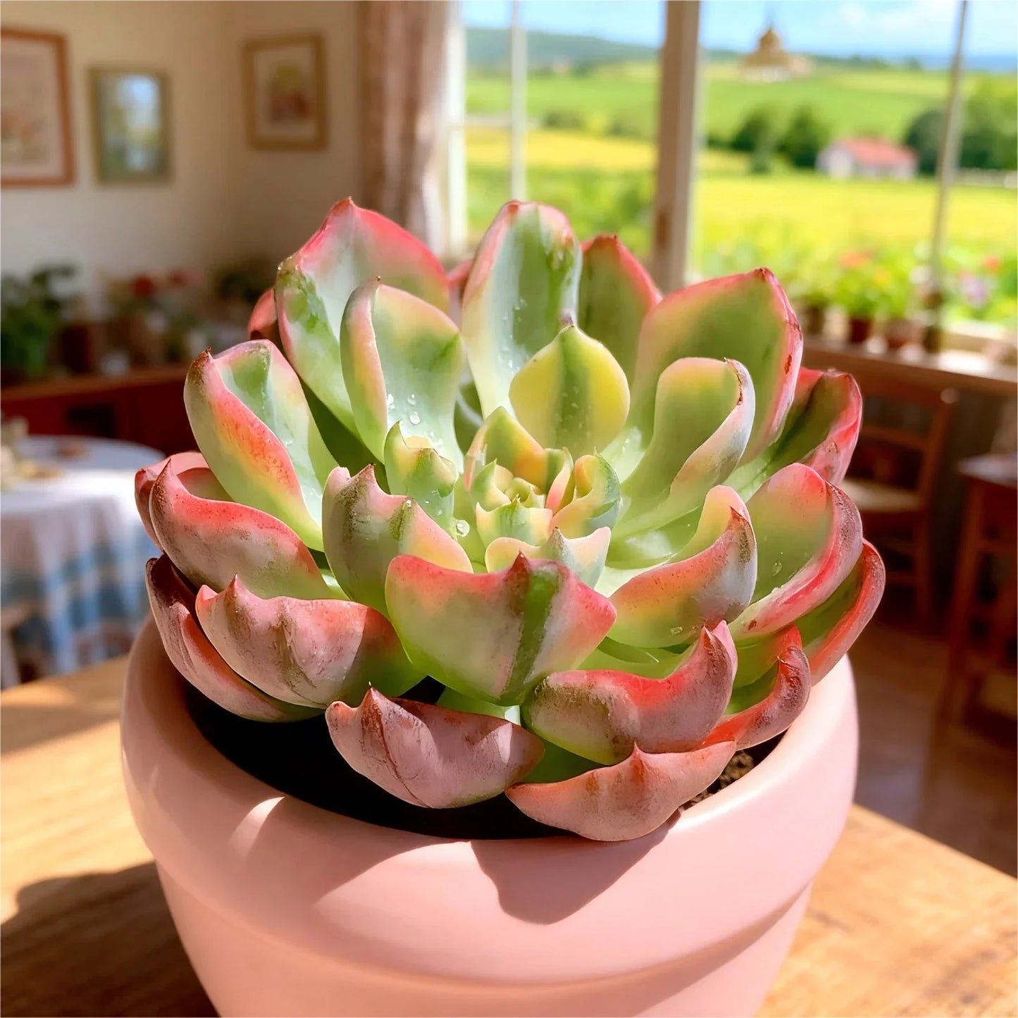 Tearless Beauty Variegated Succulent 2.2" Bare Root Indoor Plant Rare Easy-Care Home Decor