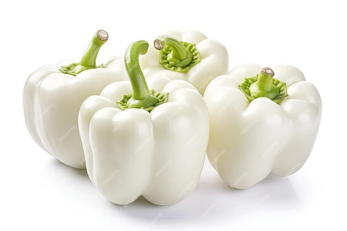 Heirloom White Bell Pepper Seeds - Organic Non-GMO Capsicum annuum for Home Gardens and Cooking