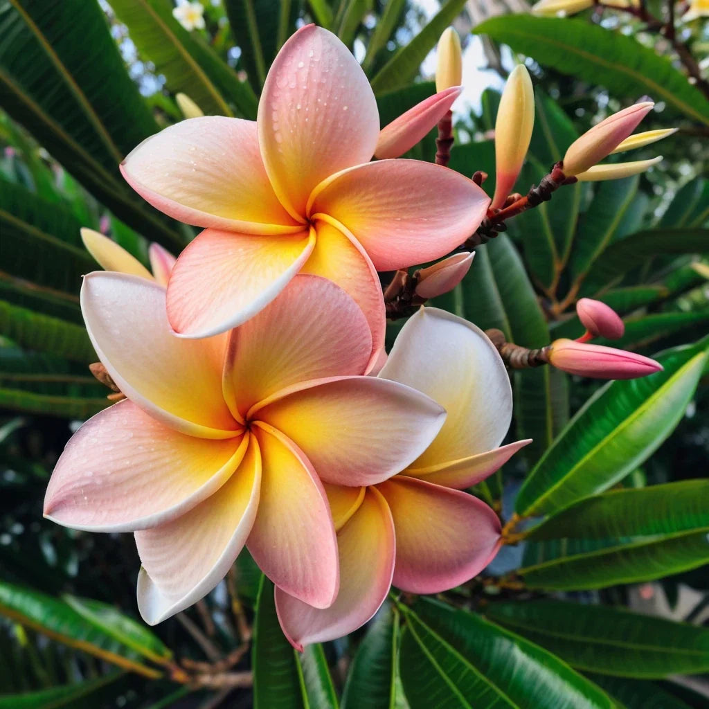 Blush Orange Plumeria Seeds - Hawaiian Flower Plants - 5 Perennial Seeds - Plumeria rubra for Garden, Patio, Landscaping
