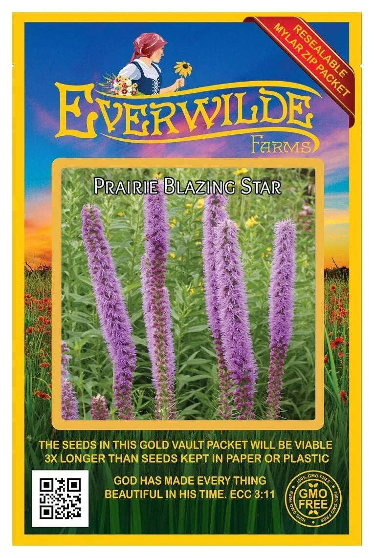Prairie Blazing Star Wildflower Seeds 1 Oz - Liatris pycnostachya - Pollinator Attracting, Native Perennial, Wildflower Garden Seeds