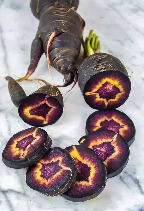 Black Nebula Carrot Seeds - Heirloom Organic Non-GMO, Rare Dark Color, Culinary Garden Seeds, Daucus carota, 200+ Seeds