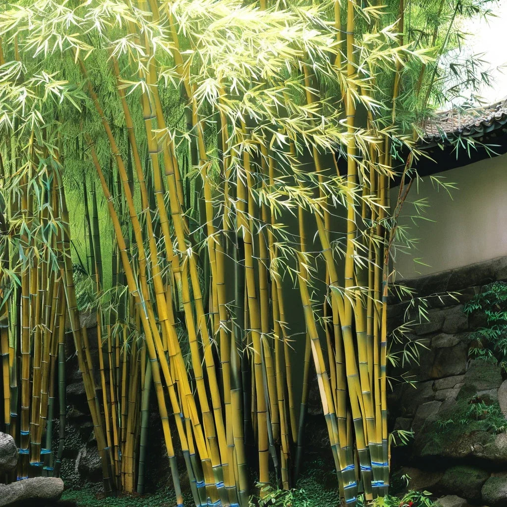 Bamboo Seeds 50 Pack for Privacy Screen Clumping Asian Lemon Bambusa vulgaris 'Lemon' Garden Landscaping