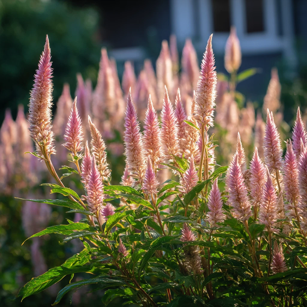 Flamingo Feather Celosia Seeds – Soft Pink Plume, Annual Flower for Garden Beds & Cut Flowers, Celosia argentea
