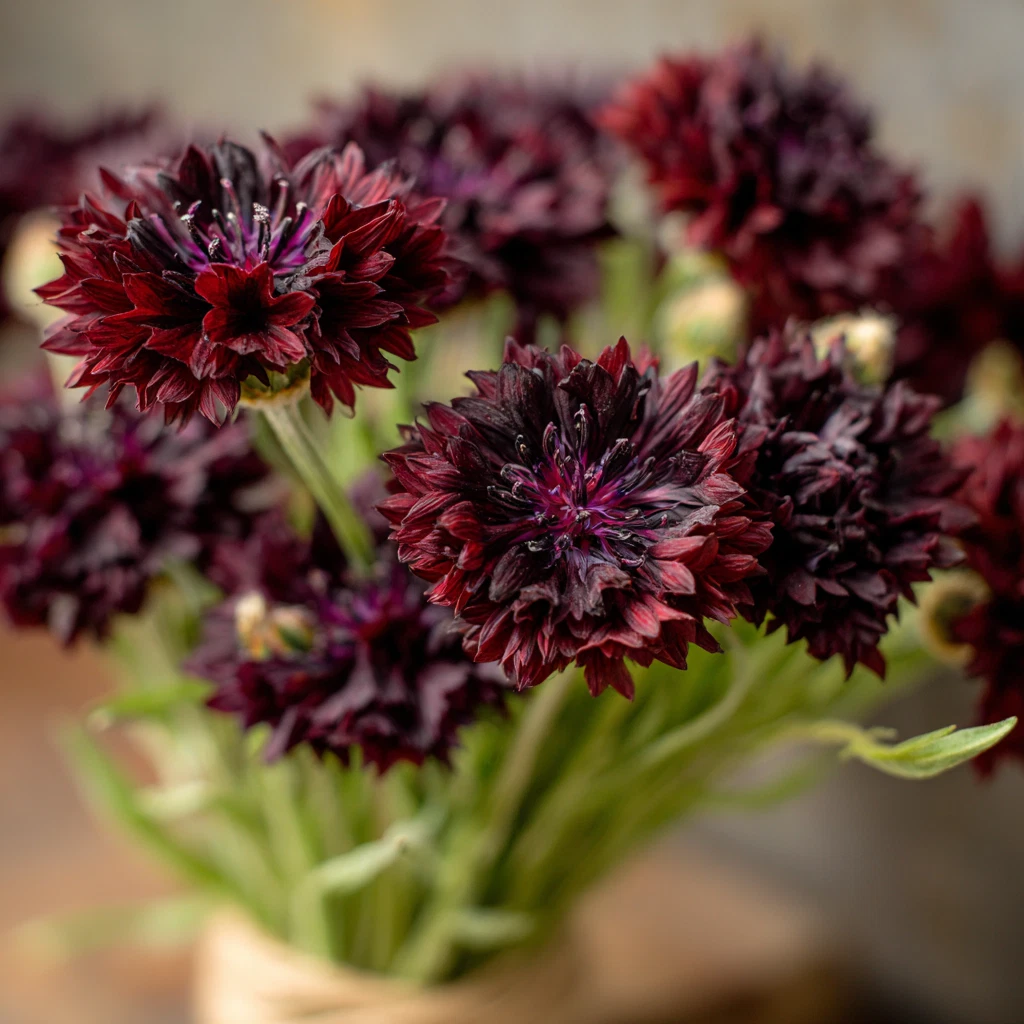 Black Cornflower Seeds – 100 Centaurea Cyanus Flower Seeds for Ornamental Gardens & Edible Garnish