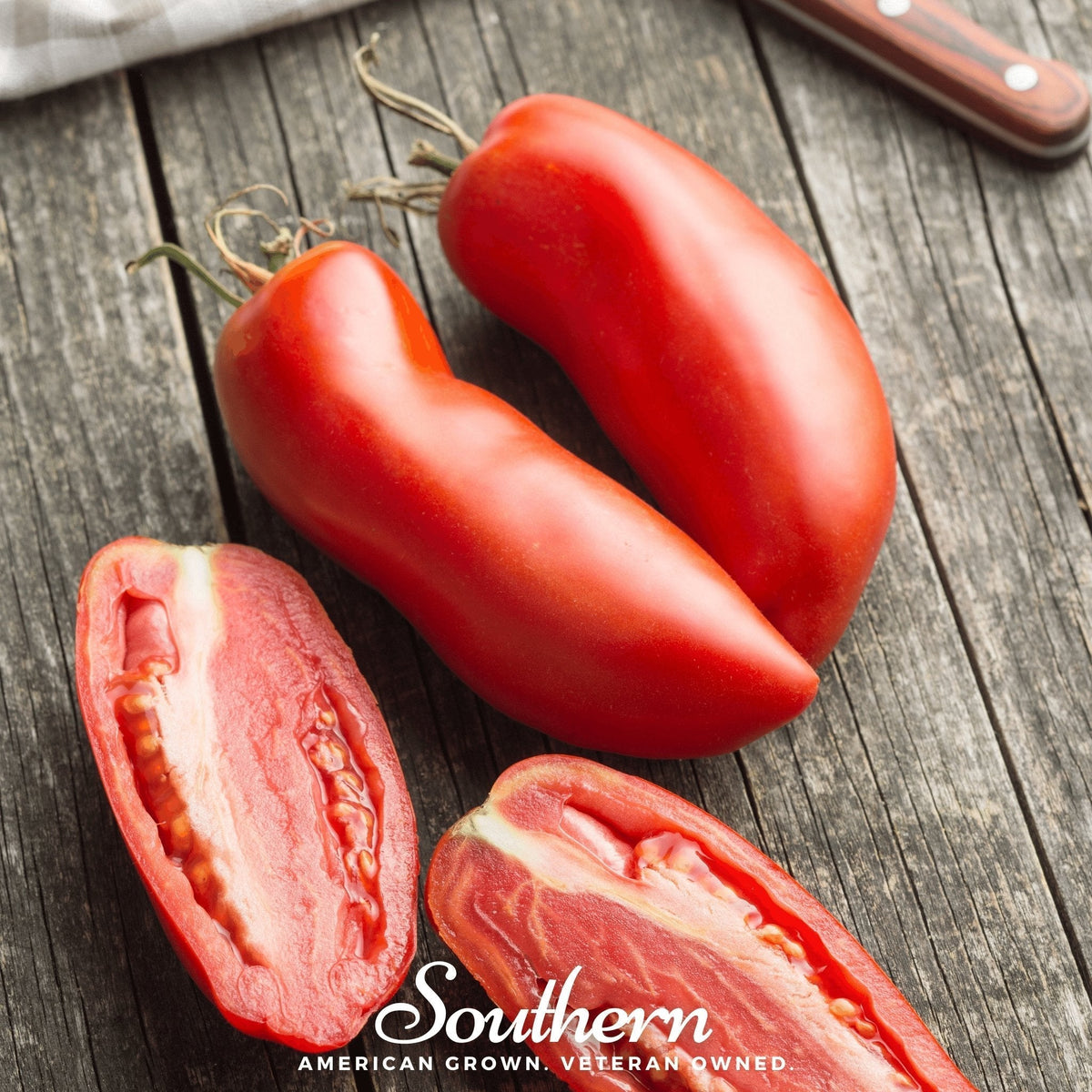 San Marzano Tomato Seeds – Heirloom, Indeterminate, Rich Flavor, Low Acidity, 50 Seeds, Canning, Sauce, Solanum lycopersicum