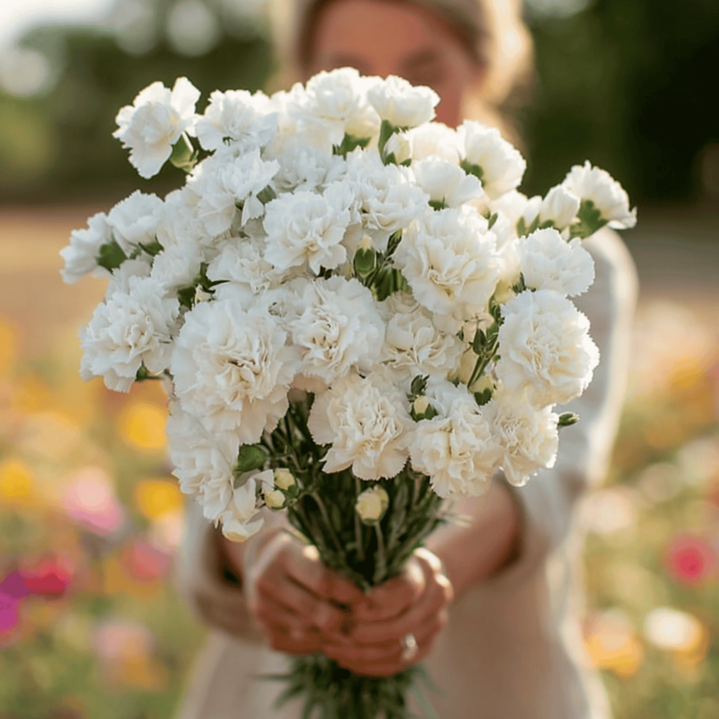White Grenadin Carnation Seeds – Heirloom Clove Pink, Fragrant, Double White Blooms, Cut Flower, Dianthus caryophyllus, 25 Seeds