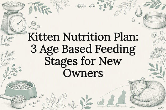 Decorative kitten nutrition title card