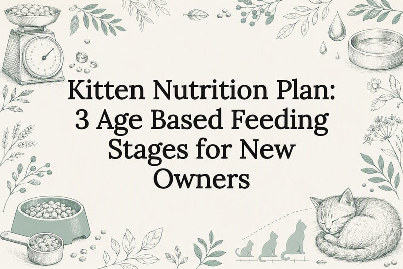 Decorative kitten nutrition title card