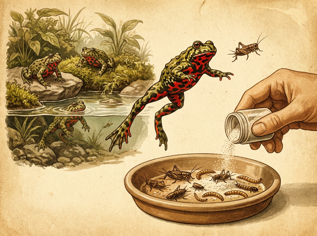 Feeding Fire-Bellied Toads