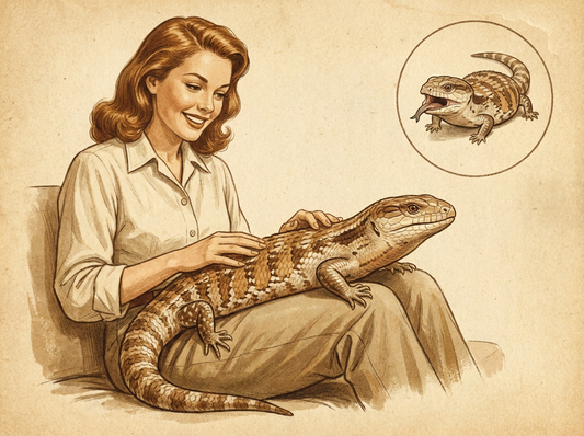 Handling Blue Tongue Skink