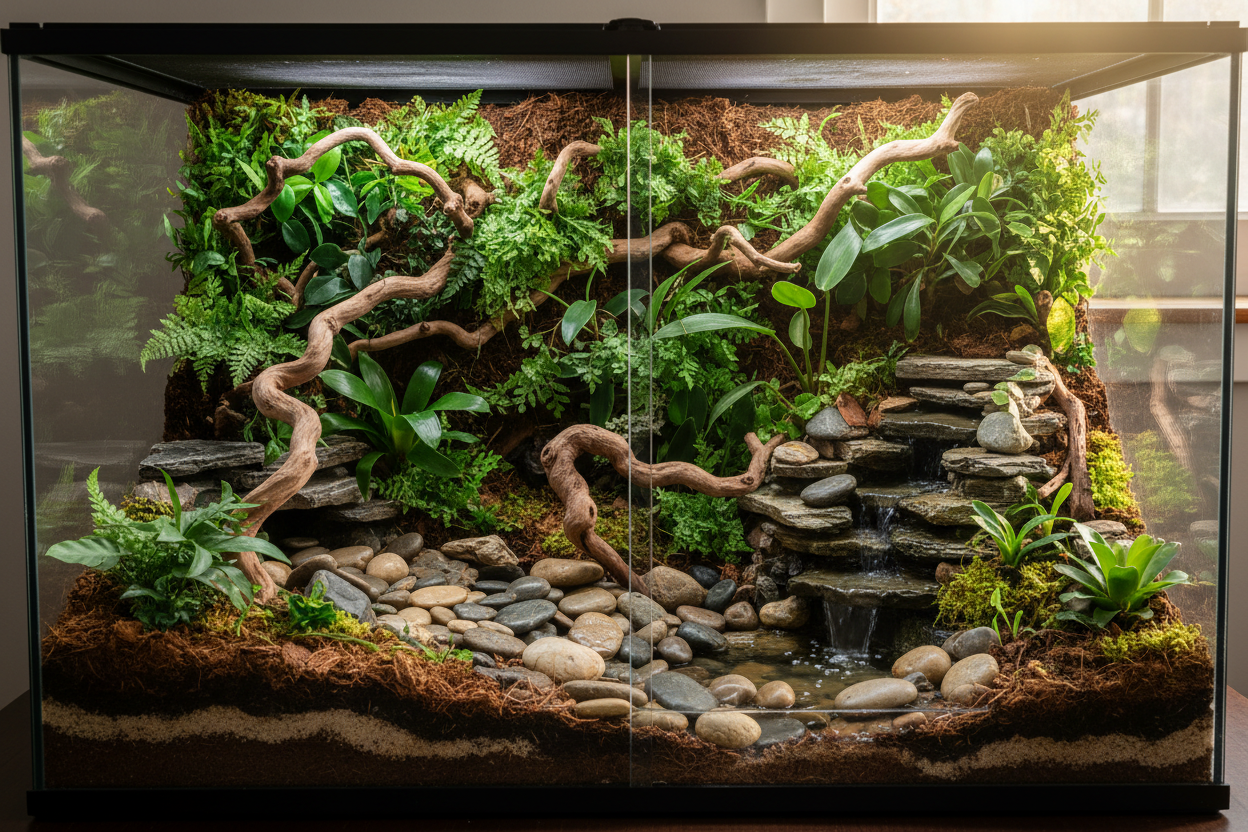 Reptile & Amphibian Habitat Setup 101: A Natural Low-Stress Home (Beginner Guide)