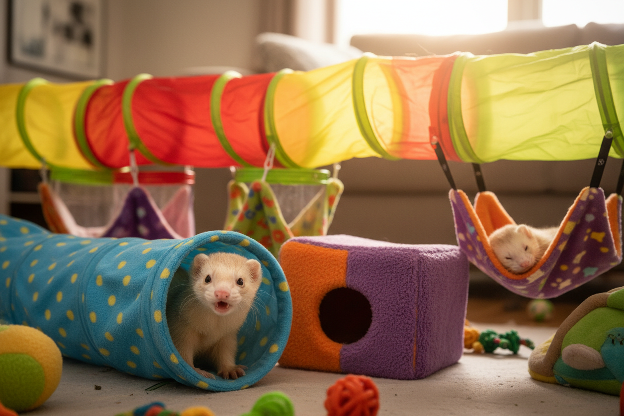 Why Tunnels and Hideouts Make Life Better for Ferrets