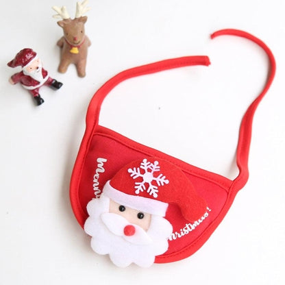 Festive Pet Christmas Hat And Saliva Towel Set - Perfect For Your