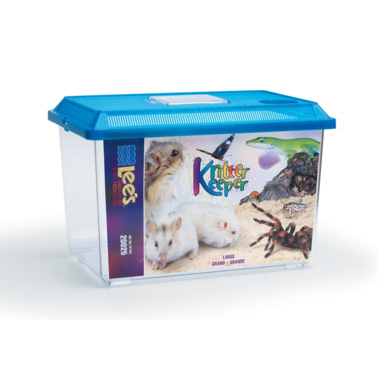 Lee's Aquarium & Pet Products Rectangle Kritter Keeper with Lid Label Assorted, 1ea/3 gal, LG