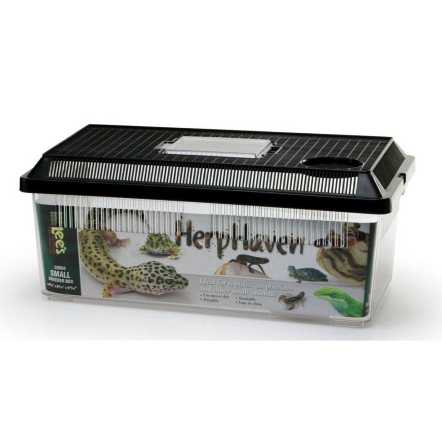 Lee's Aquarium & Pet Products HerpHaven Breeder Box Black, 1ea/14.37In X 5.88 in, SM