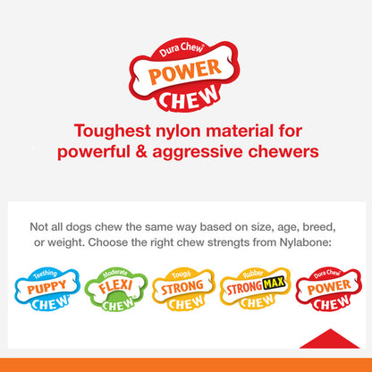 Nylabone Power Chew Dog Toy Bacon 1ea/XL/Souper - 50+ lb