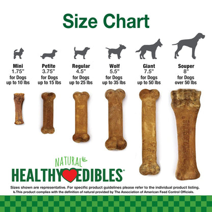 Nylabone Healthy Edibles Puppy AnimalShaped Lamb  Apple Dog Chew Treats Lamb  Apple, XS/Petite  Up To 15 Lbs. 4 ct