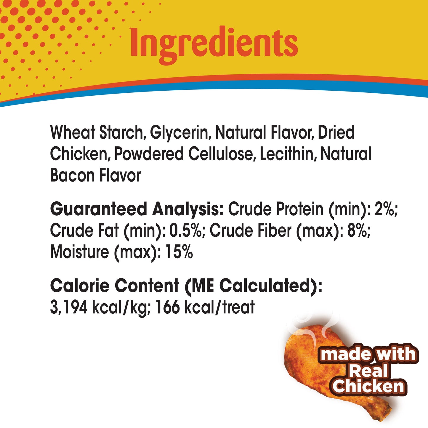 Nylabone Natural Nubz Chicken Dog Treats Chicken, 1ea/Large  30 Lbs. 2 ct