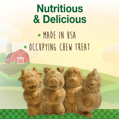 Nylabone Healthy Edibles Puppy AnimalShaped Lamb  Apple Dog Chew Treats Lamb  Apple, SMall/Regular  Up To 25 Ibs. 12 ct
