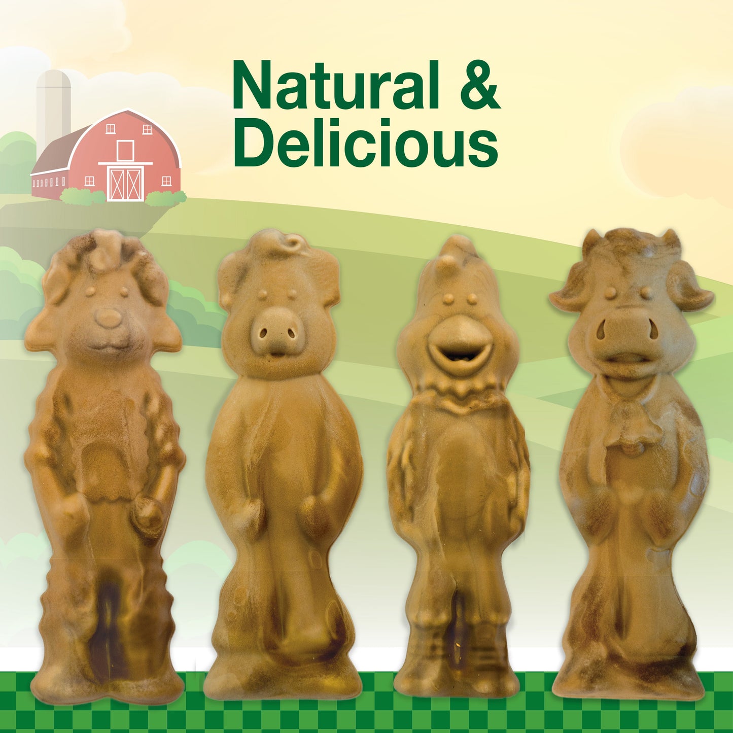Nylabone Healthy Edibles Farm Friends Grain Free Dog Treats Beef, Chicken, Bacon, & Lamb 1ea/Large - Up To 50 lb