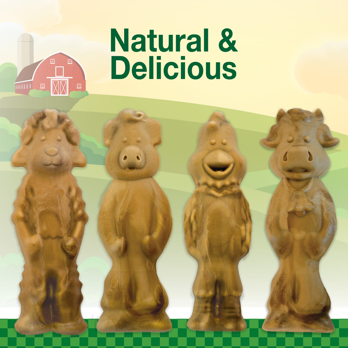 Nylabone Healthy Edibles Farm Friends Grain Free Dog Treats Beef, Chicken, Bacon, & Lamb 1ea/Large - Up To 50 lb