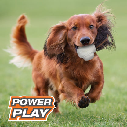 Nylabone Power Play Dog Baseball Gripz 1ea/Medium/Wolf  Up To 35 Lbs. 1 ct