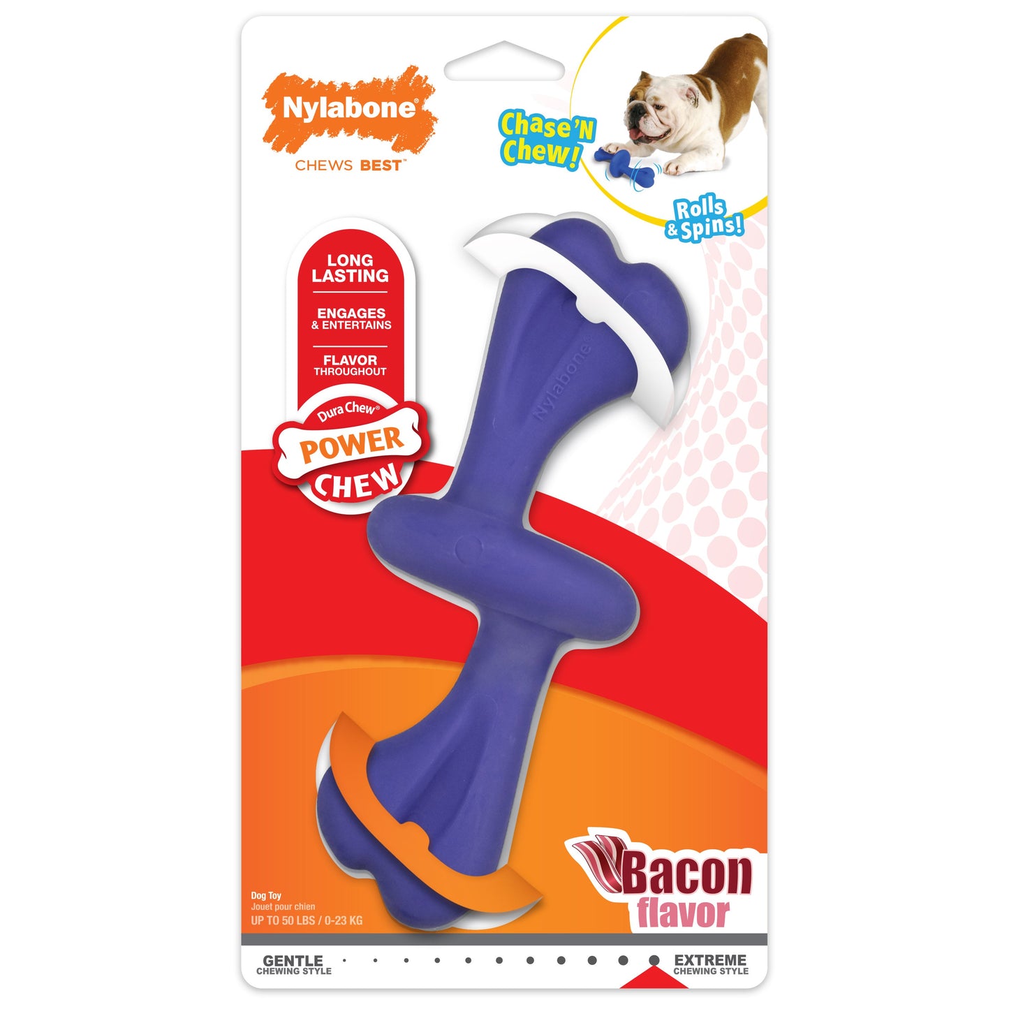 Nylabone Power Chew Rolling Dog Toy 1ea/Large/Giant  Up To 50 Lbs. 1 ct